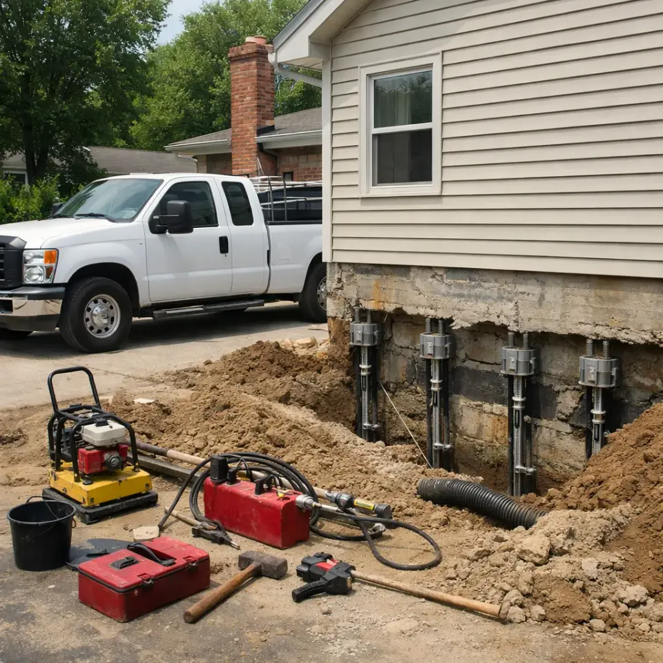 Under-Slab Void Filling & Polyurethane Deep Injection — Frisco
