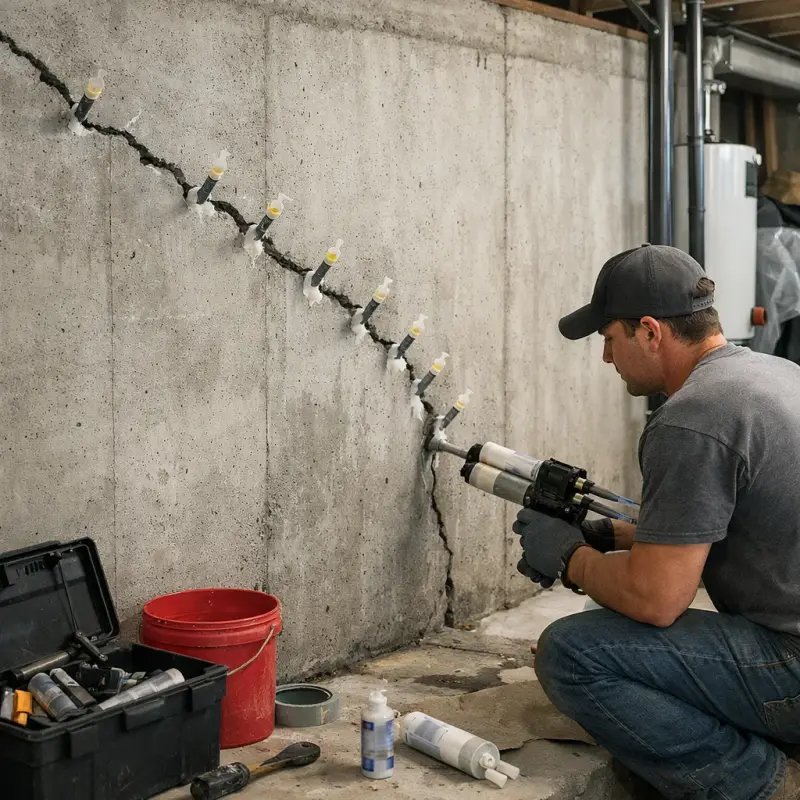 Basement Wall Crack Repair Frisco